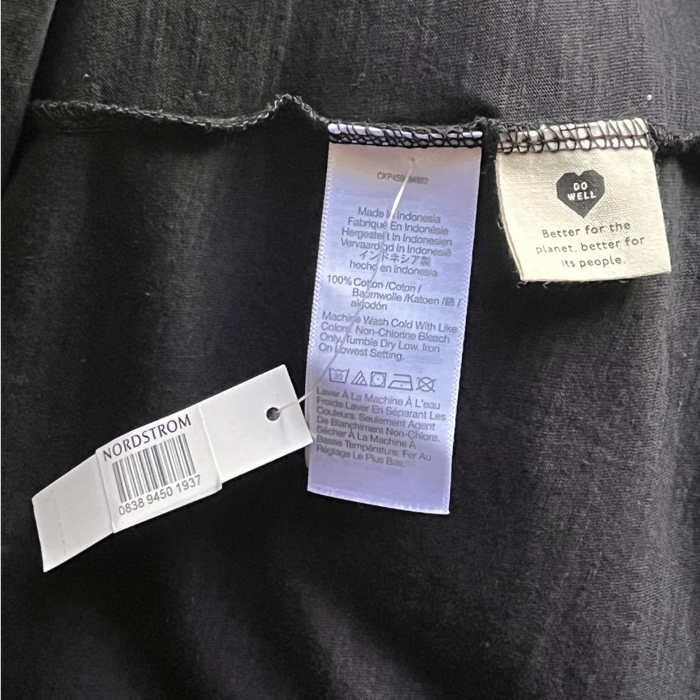 NWT MADEWELL Whisper Cotton V Neck Pocket Tank In True Black size M - Picture 9 of 9